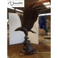 grandes sculptures en plein air métal artisanat bronze grand aigle sculpture